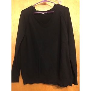Black v-neck sweater
